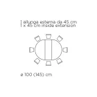 Masa de sufragerie rotunda extensibila din laminat Made in Italy - Dolari Viadurini