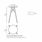 Masă rotundă înaltă, din lemn și Hpl, 4 bucăți - Faz Wood de Vondom Viadurini
