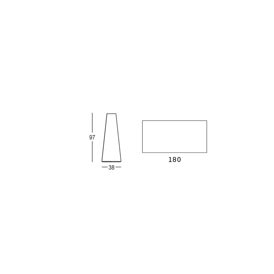 Masa inalta de exterior cu blat dreptunghiular din Hpl Made in Italy - Forlina Viadurini