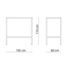 Masa inalta de gradina din otel galvanizat Made in Italy - Vesna Viadurini