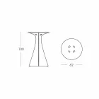 Masă înaltă de design modern, din polietilenă - Jet Next by Slide Viadurini