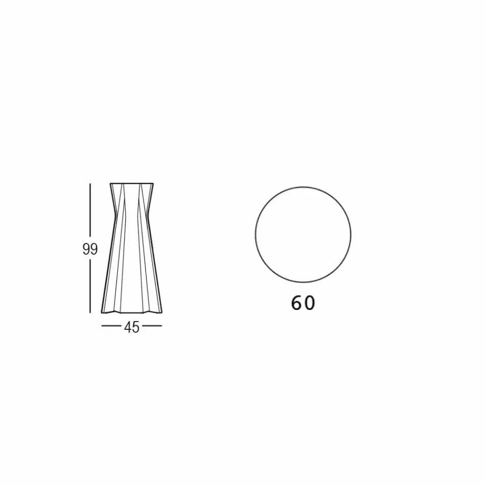 Masă înaltă din polietilenă cu blat rotund Hpl Fabricat în Italia - Tinuccia Viadurini