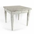 Masă extensibilă Artizanală Până la 170 cm în lemn Fabricat în Italia - Marsilia Viadurini