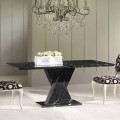 Masă de luat masa din marmură neagră, design clasic, 200x100 cm Byron