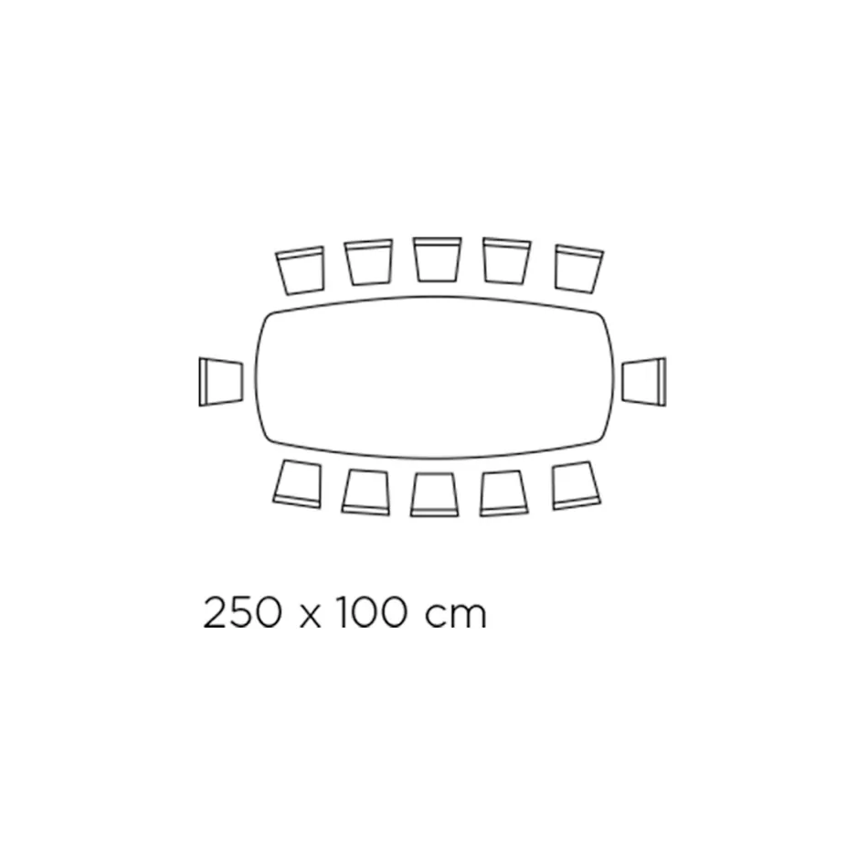 Masa cu blat din ceramica in forma de butoi si baza din otel Made in Italy - Ezzellino Viadurini