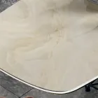 Masa cu blat din ceramica in forma de butoi si baza din otel Made in Italy - Ezzellino Viadurini