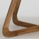 Masa cu blat Okumè cu finisaj Microciment Made in Italy - Bluza Viadurini