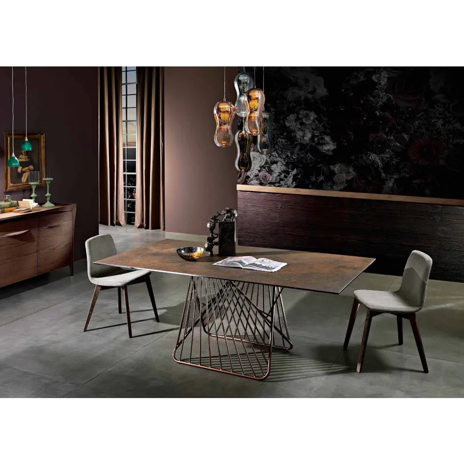 Tavă cu vârf făcută în Italia ceramică modernă din sticlă, Mitia Viadurini