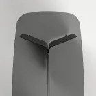 Masa cu blat din sticla modelata si baza metalica curbata - Piacere Viadurini