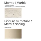 Masă Lunaria cu blat din marmură și bază metalică, fabricată în Italia Viadurini
