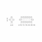 Consolă extensibilă până la 325 cm din melamină Made in Italy - Settimmio Viadurini