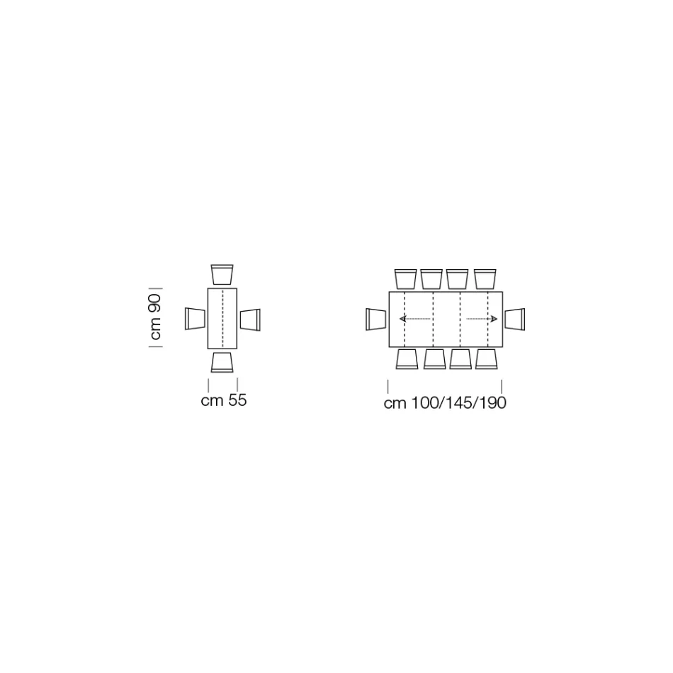 Consolă extensibilă din lemn furniruit Made in Italy - Gordito Viadurini