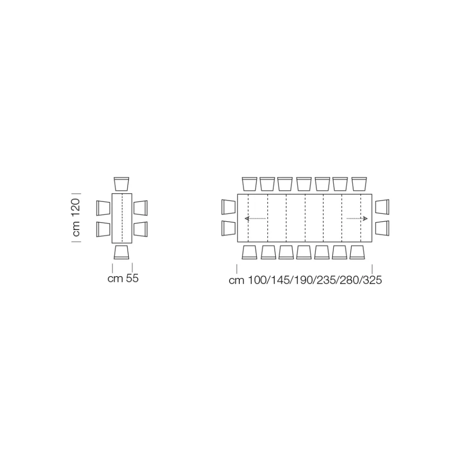 Consolă extensibilă din lemn furniruit Made in Italy - Gordito Viadurini