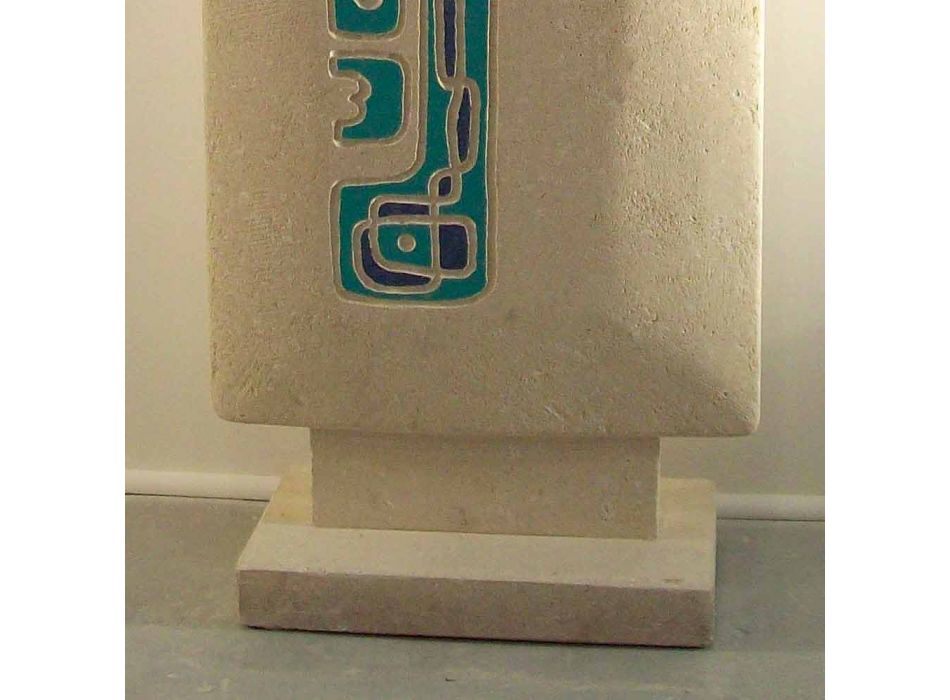 Masă consola rectangulară din piatră și design de cristal Soter Viadurini