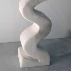 Masa rotunda din piatra si cristal de design Babylas Viadurini