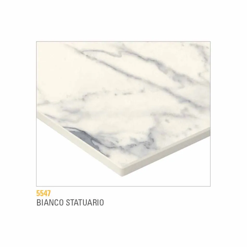 Masă extensibilă de bucătărie Până la 280 cm Efect de marmură Made in Italy - Pinocchio Viadurini