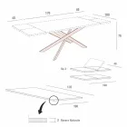 Masă extensibilă de bucătărie Până la 280 cm în lemn Fabricat în Italia - Carlino Viadurini