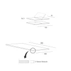 Masă extensibilă de bucătărie Până la 280 cm în lemn Fabricat în Italia - Carlino Viadurini