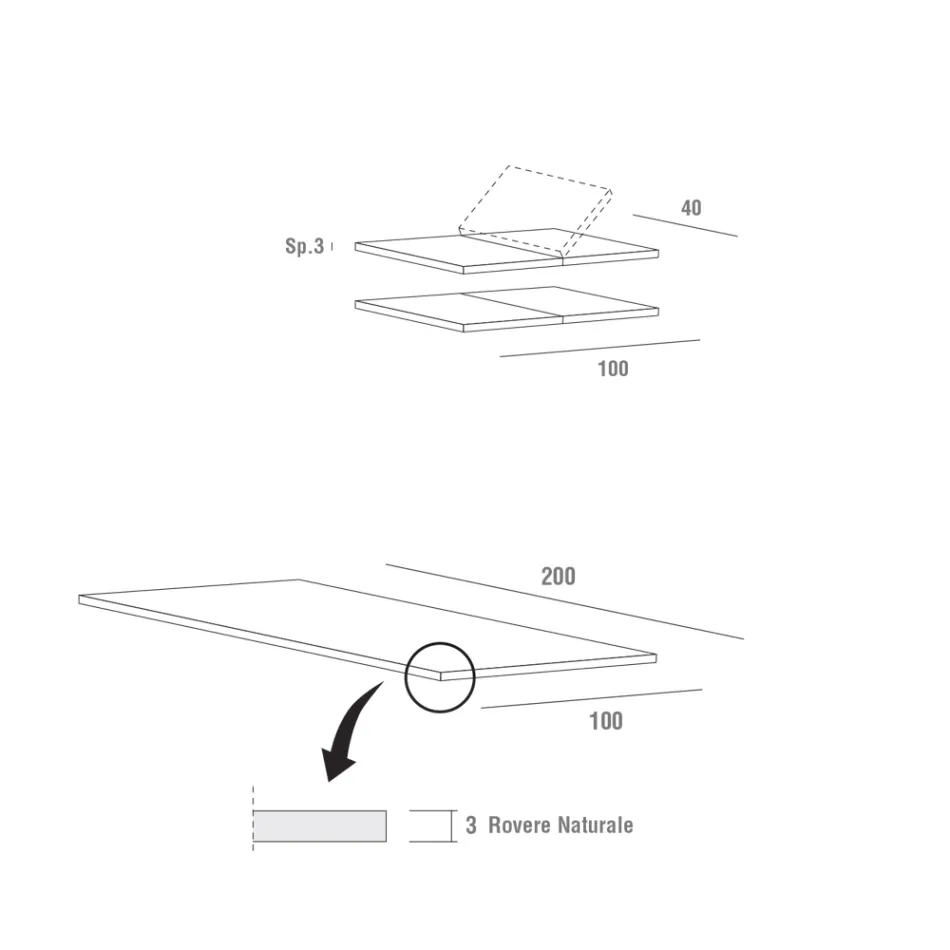 Masă extensibilă de bucătărie Până la 280 cm în lemn Fabricat în Italia - Carlino Viadurini