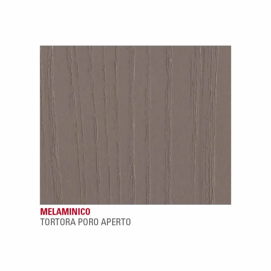 Masă de bucătărie cu blat din melamină și bază metalică Made in Italy - Spilla Viadurini