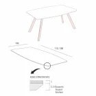 Masă de bucătărie din fenix laminat și aluminiu negru Fabricat în Italia - Lingotto Viadurini