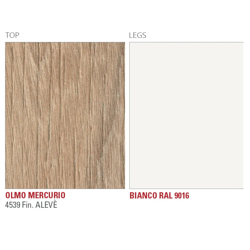 Masa de bucatarie din HPL cu baza metalica Fine Made in Italy - Pinocchio Viadurini