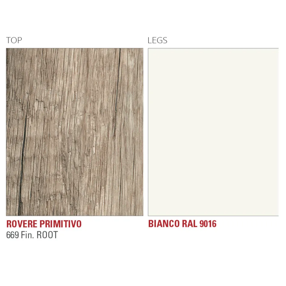 Masa de bucatarie din HPL cu baza metalica Fine Made in Italy - Pinocchio Viadurini