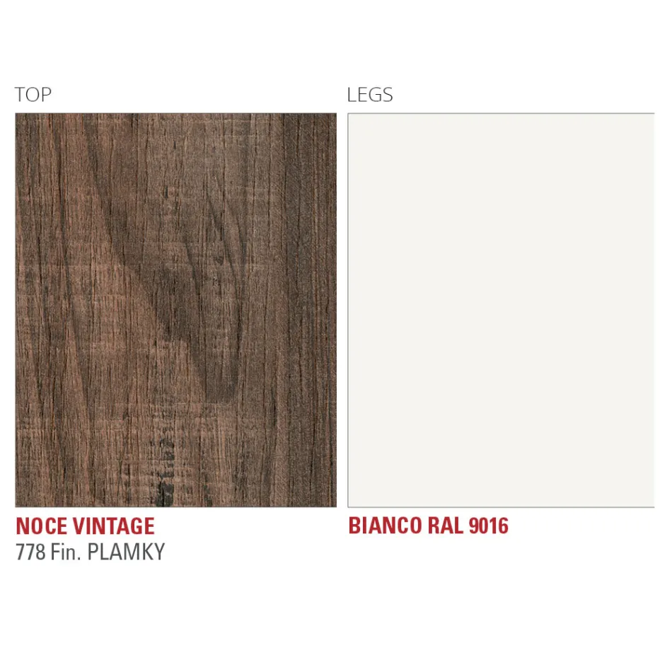 Masa de bucatarie din HPL cu baza metalica Fine Made in Italy - Pinocchio Viadurini