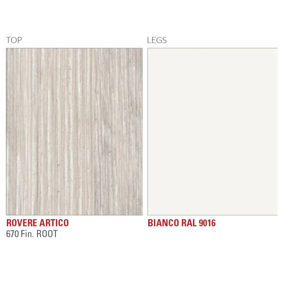 Masa de bucatarie din HPL cu baza metalica Fine Made in Italy - Pinocchio Viadurini