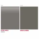 Masă de bucătărie din sticlă mată cu structură metalică Made in Italy - Broșă Viadurini