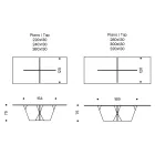Masa de bucatarie dreptunghiulara cu blat si baza din sticla Made in Italy - Tiseo Viadurini