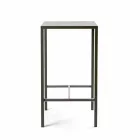 Masă de bar pătrată în exterior din metal, vopsită, realizată în Italia - Fada Viadurini