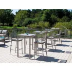 Masă pătrată de bare din metal vopsit realizată în Italia - Cuba Viadurini