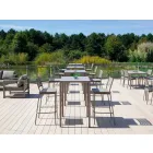 Masă pătrată de bare din metal vopsit realizată în Italia - Cuba Viadurini