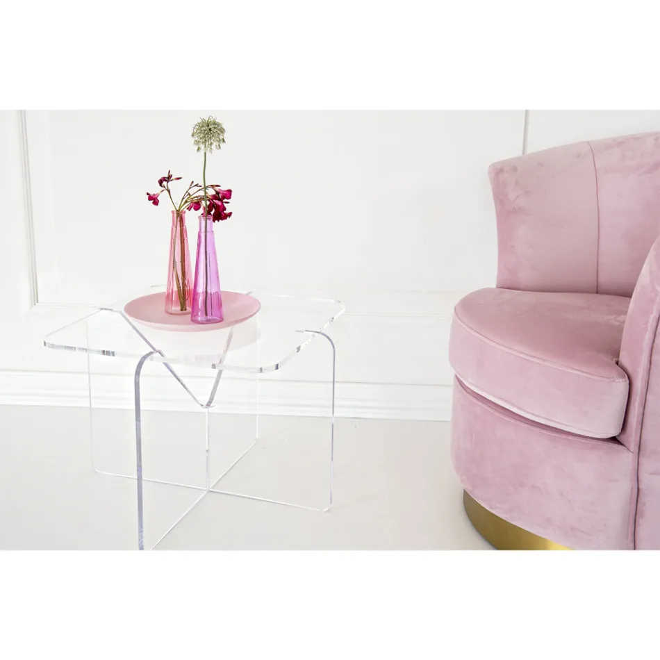 Masă de cafea design în plexiglas transparent sau afumat - Draco Viadurini