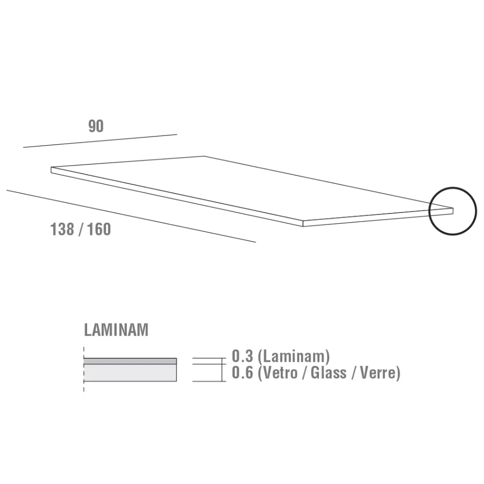 Masa de bucatarie extensibila din ceramica Fine Laminam Made in Italy - Efisto Viadurini