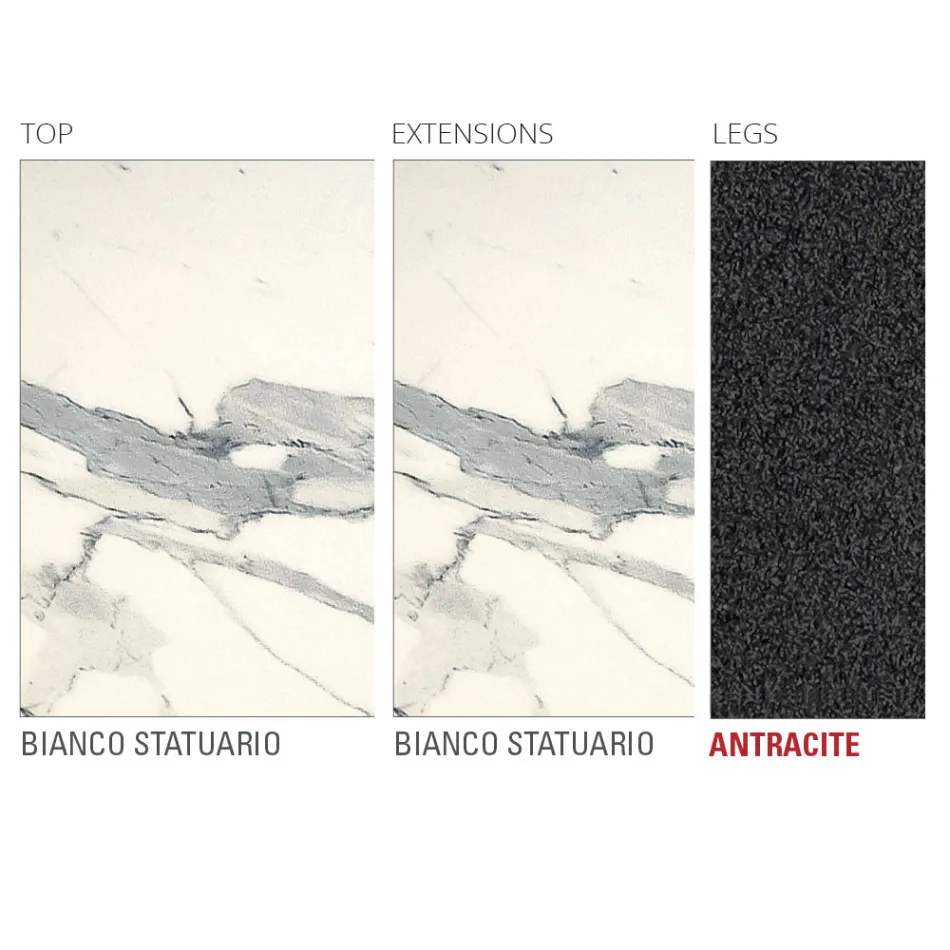 Masa de bucatarie extensibila din ceramica Fine Laminam Made in Italy - Efisto Viadurini