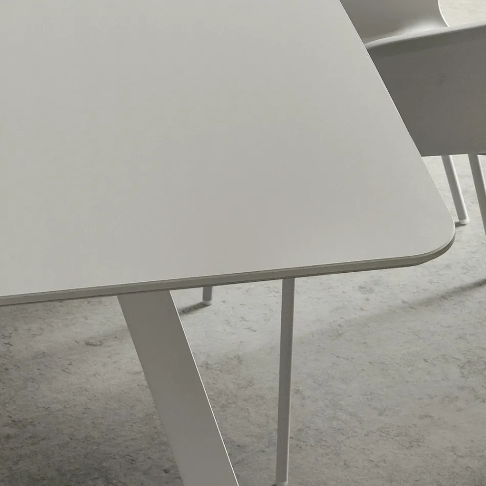 Masa de bucatarie cu blat butoi in Fenix Made in Italy, Luxury - Lingotto Viadurini