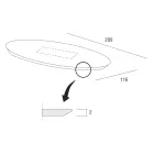 Masa de bucatarie din Fenix si marmura sintetica lacuita Made in Italy - Brontolo Viadurini