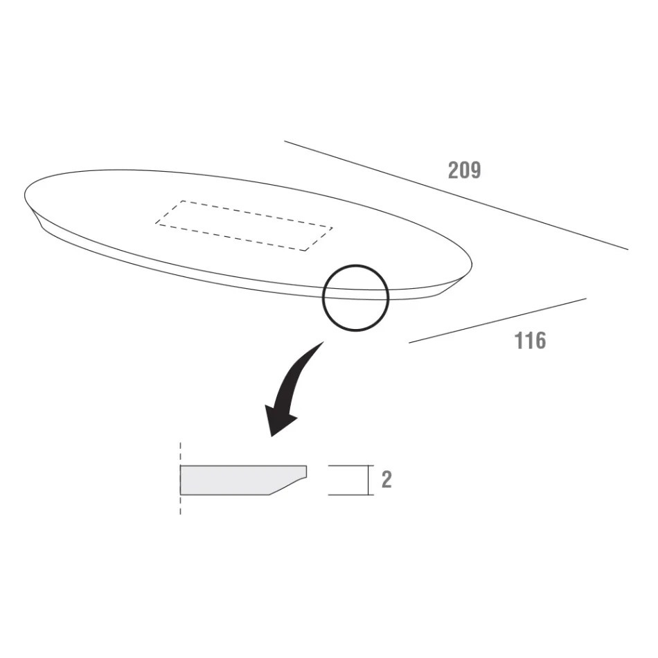 Masa de bucatarie din Fenix si marmura sintetica lacuita Made in Italy - Brontolo Viadurini