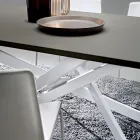 Masa de bucatarie din Fenix si metal alb de calitate Made in Italy - Carlino Viadurini