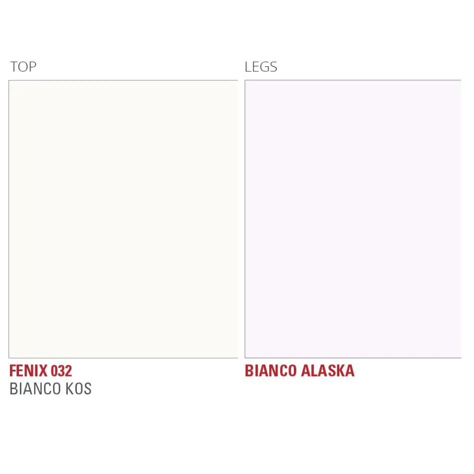 Masa de bucatarie din Fenix si metal alb de calitate Made in Italy - Carlino Viadurini