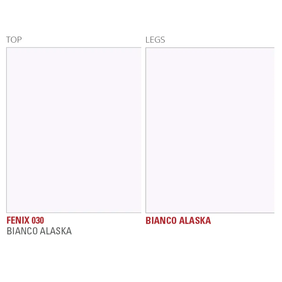 Masa de bucatarie din Fenix si metal alb de calitate Made in Italy - Carlino Viadurini