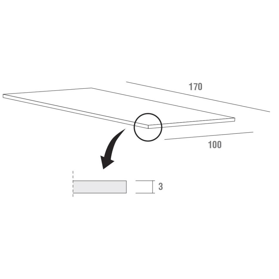 Masa de bucatarie din Fenix si metal alb de calitate Made in Italy - Carlino Viadurini
