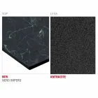 Masă de bucătărie Hpl cu bază din metal antracit Made in Italy - Aresto Viadurini