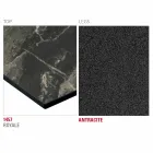 Masă de bucătărie Hpl cu bază din metal antracit Made in Italy - Aresto Viadurini