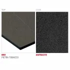 Masă de bucătărie Hpl cu bază din metal antracit Made in Italy - Aresto Viadurini