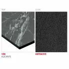 Masă de bucătărie Hpl cu bază din metal antracit Made in Italy - Aresto Viadurini