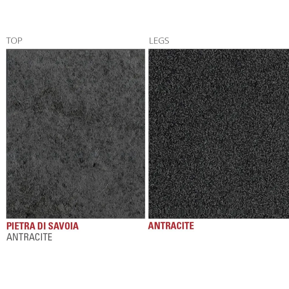 Masa de bucatarie din Laminam cu structura metalica Made in Italy - Carlino Viadurini