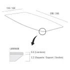 Masa de bucatarie din Laminam cu structura metalica Made in Italy - Carlino Viadurini